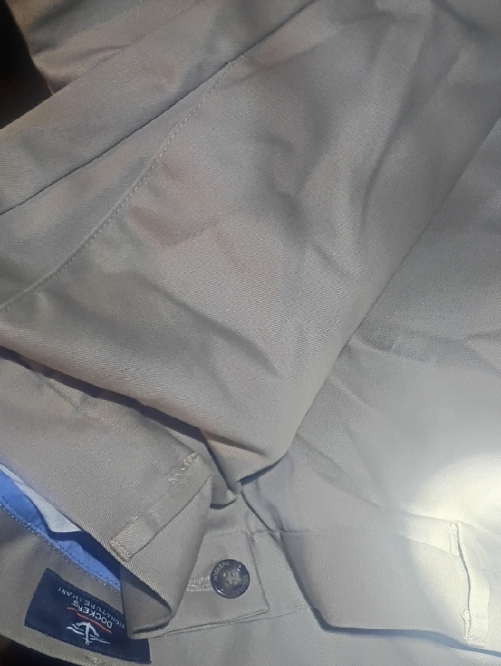 Dockers Men's Light Gray Trench Coat